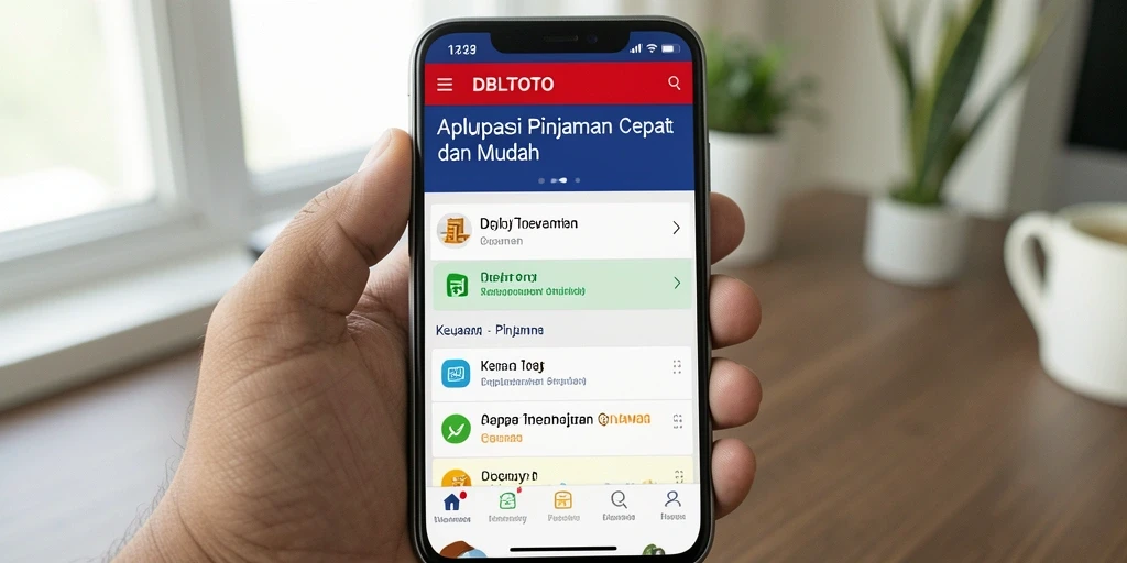Antarmuka intuitif aplikasi DBLTOTO yang memudahkan pengguna.