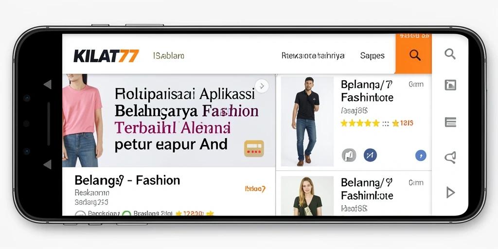 Antarmuka KILAT77 yang menarik dan mudah digunakan untuk belanja fashion.