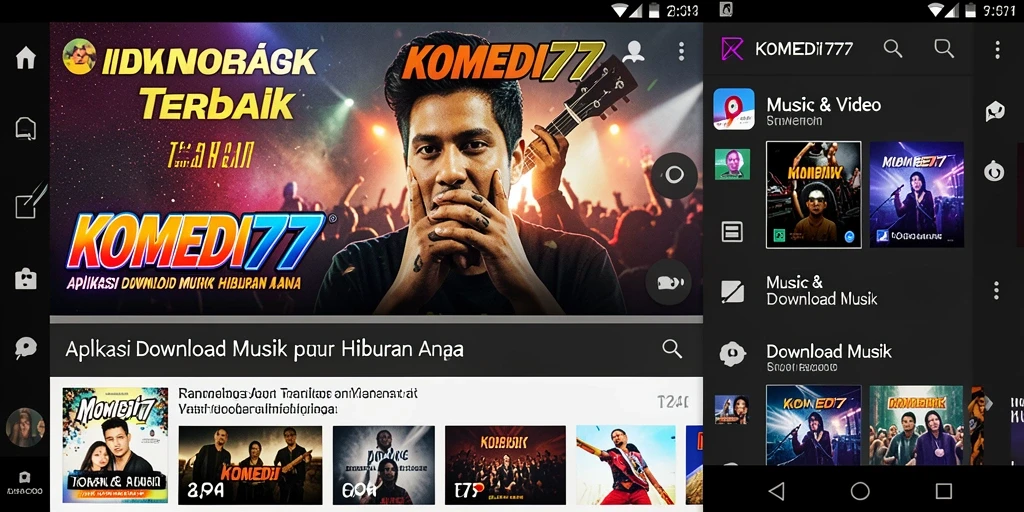 Antarmuka KOMEDI77 yang sederhana dan mudah digunakan untuk Download Musik.